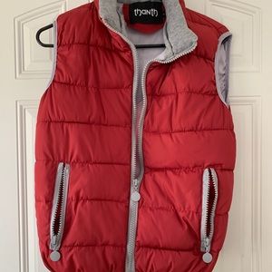 Red puffer vest